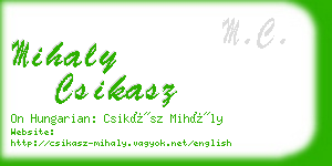 mihaly csikasz business card